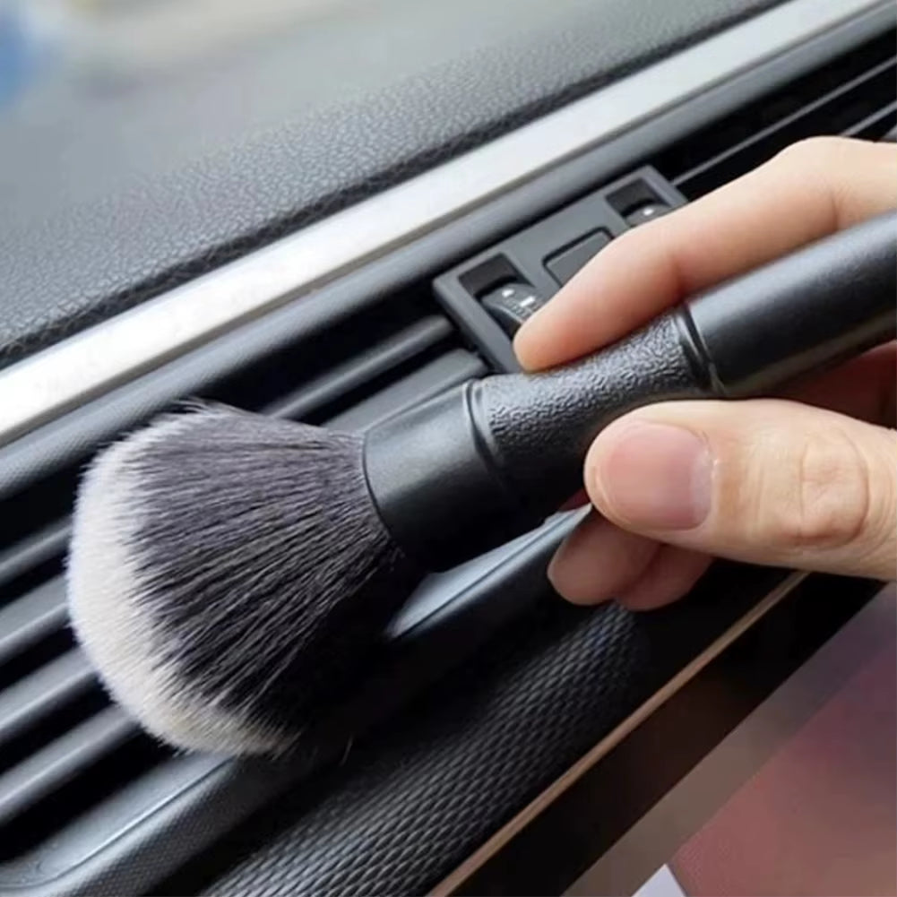 3PCS Automotive Interior Detail Brush Set Soft Synthetic Wool Instrument Panel Clearance Air Conditioning Outlet Dust Brush